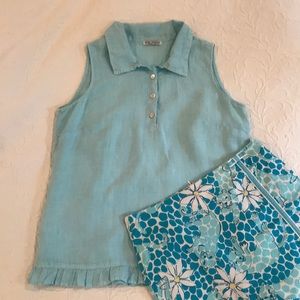 Russ Berens 100% Linen Sleeveless Top